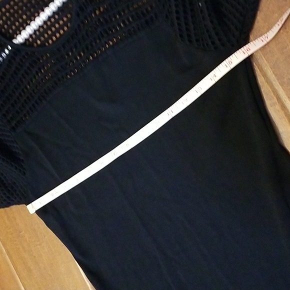 Nanette Lepore Knit Mesh Black Shortsleeve Above The Knee Dress Size Large - Picture 8 of 12